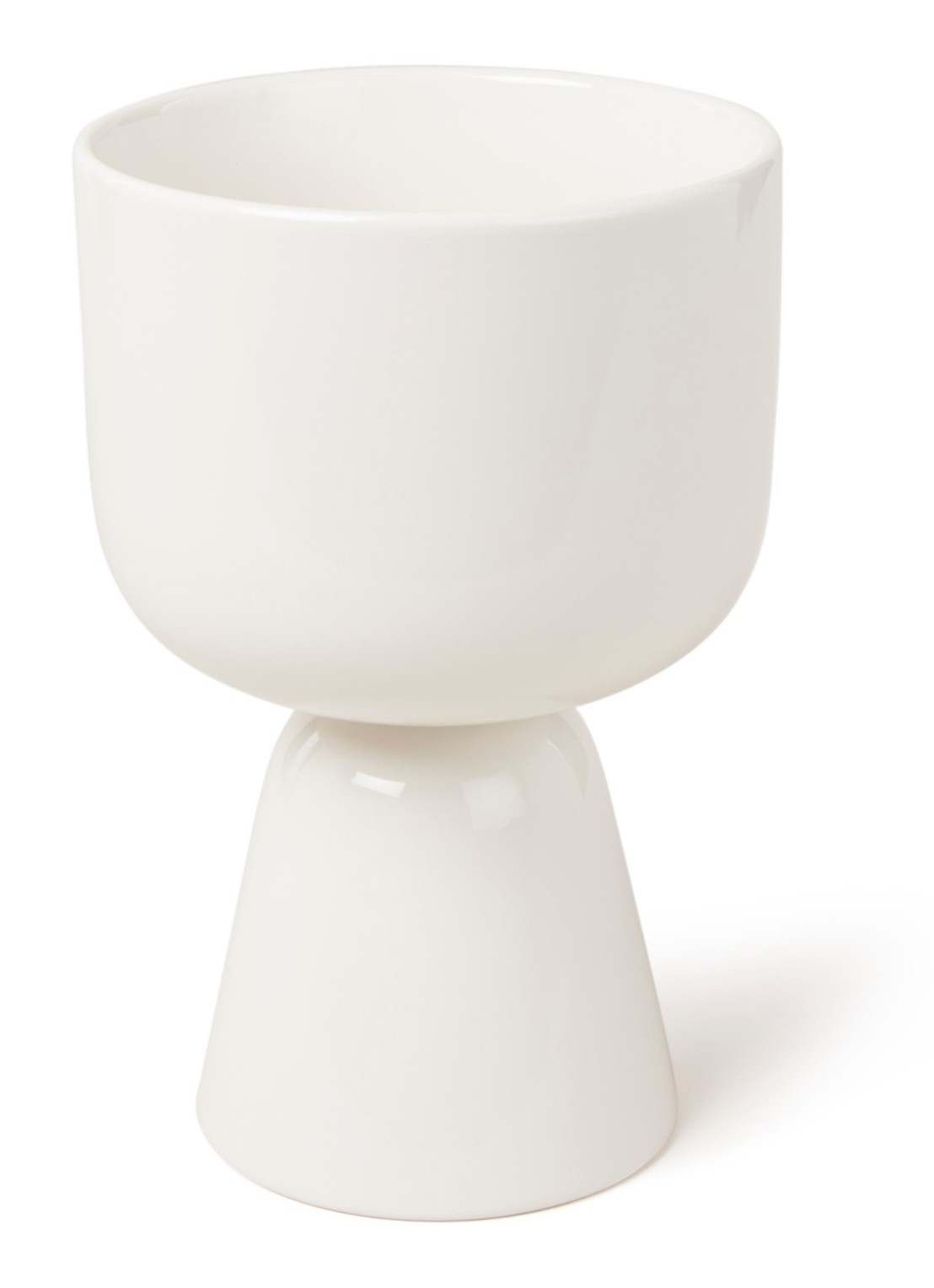 Iittala Nappula bloempot van keramiek voor binnen Ø15 cm - voorkant 5 wit