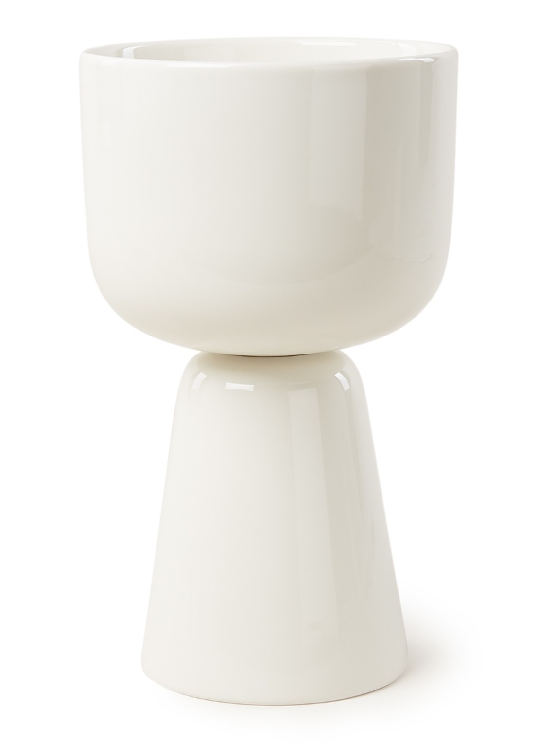 Iittala Nappula bloempot van keramiek voor binnen Ø15 cm - voorkant wit