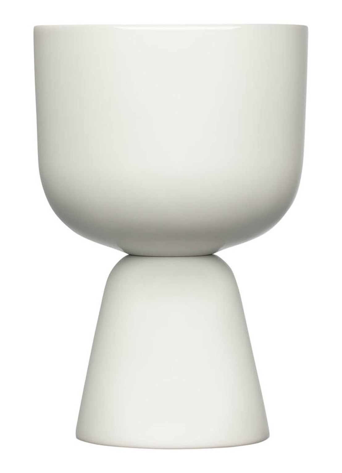 Iittala Nappula bloempot voor binnen Ø12,5 cm - voorkant wit
