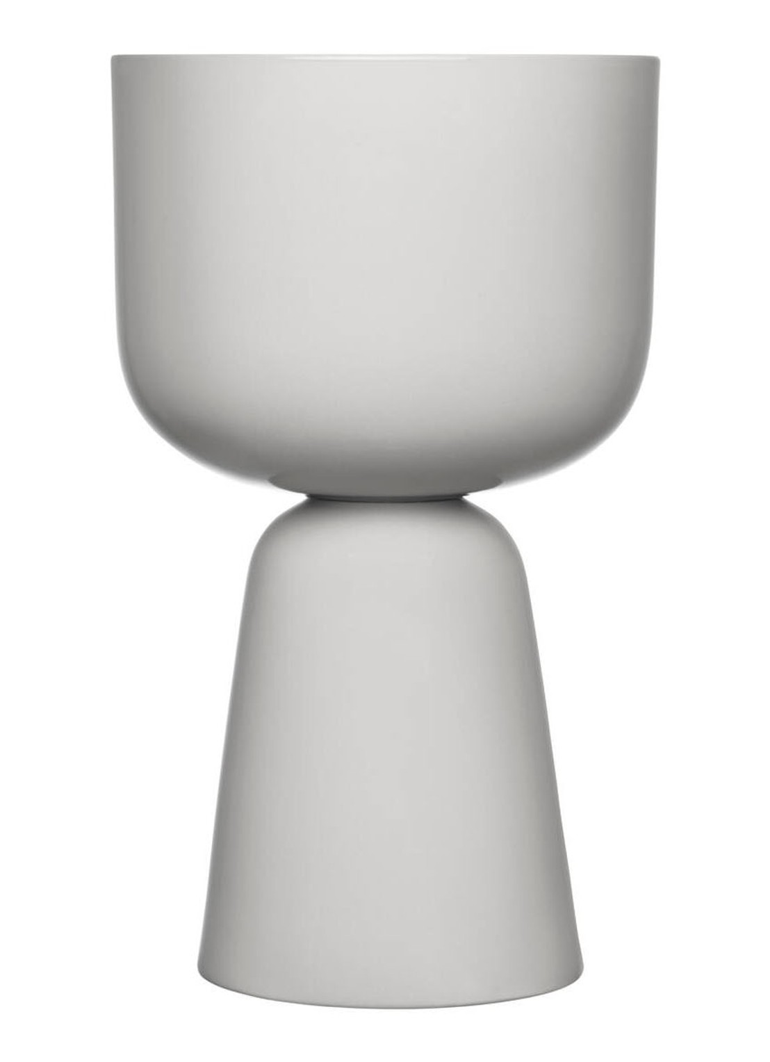 Iittala Nappula bloempot voor binnen Ø15,5 cm - voorkant lichtgrijs