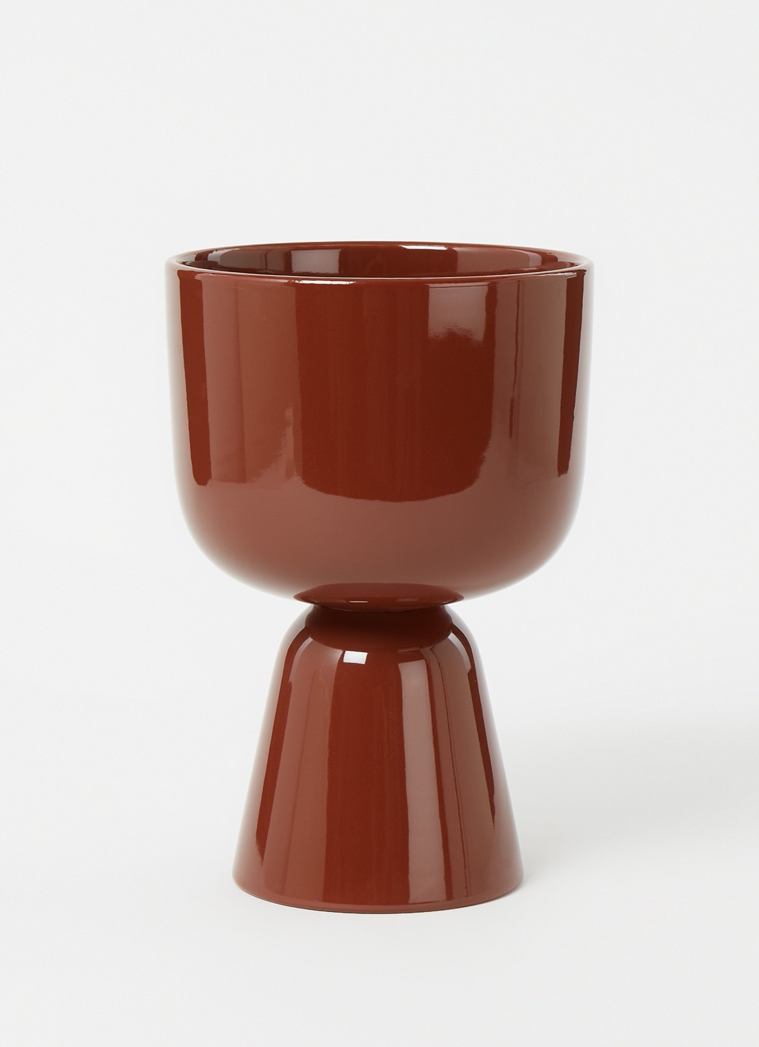 Iittala Nappula bloempot voor binnen - 23 cm - voorkant 2 bruin