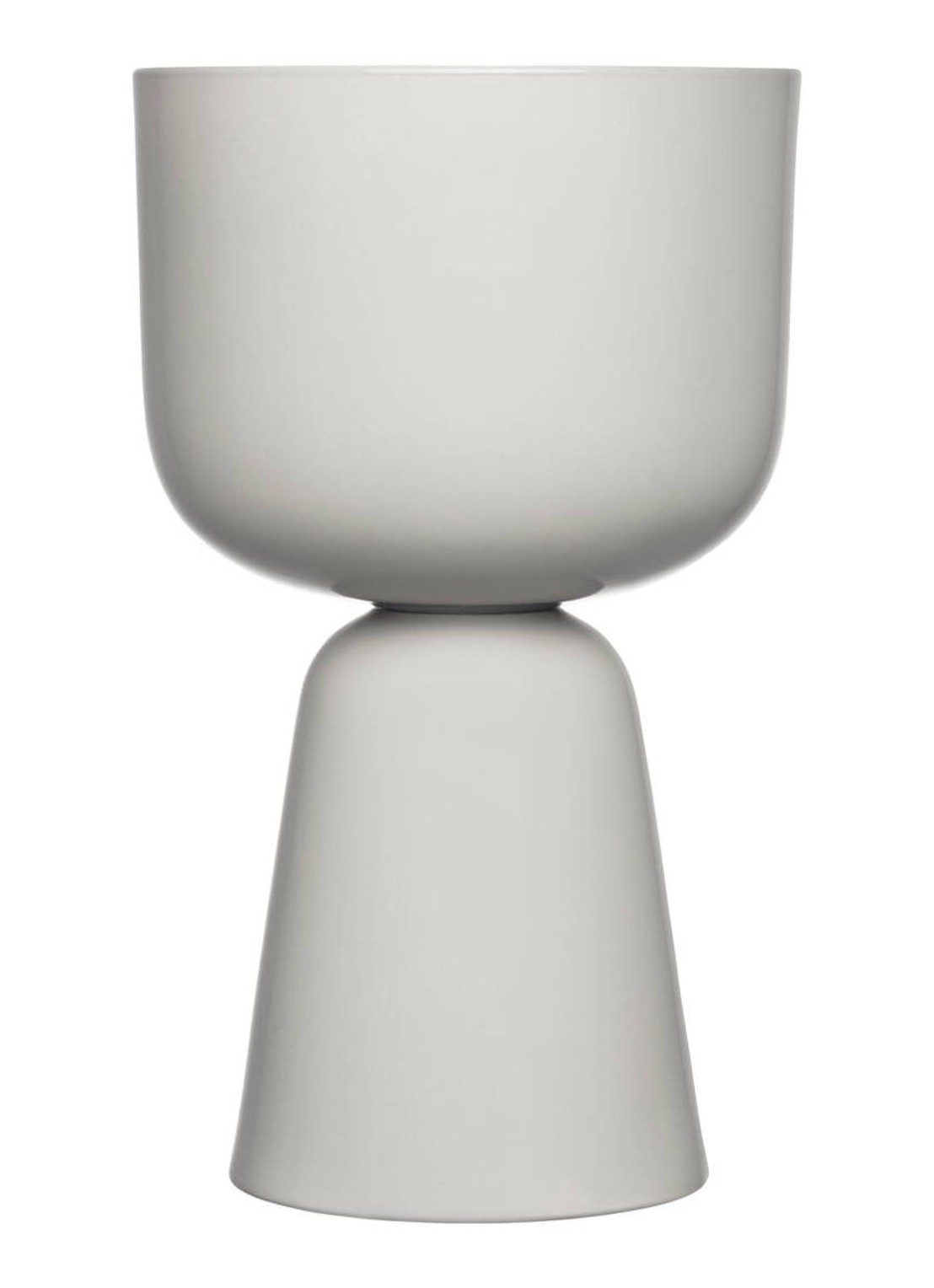 Iittala Nappula bloempot voor binnen Ø24,5 cm - voorkant lichtgrijs