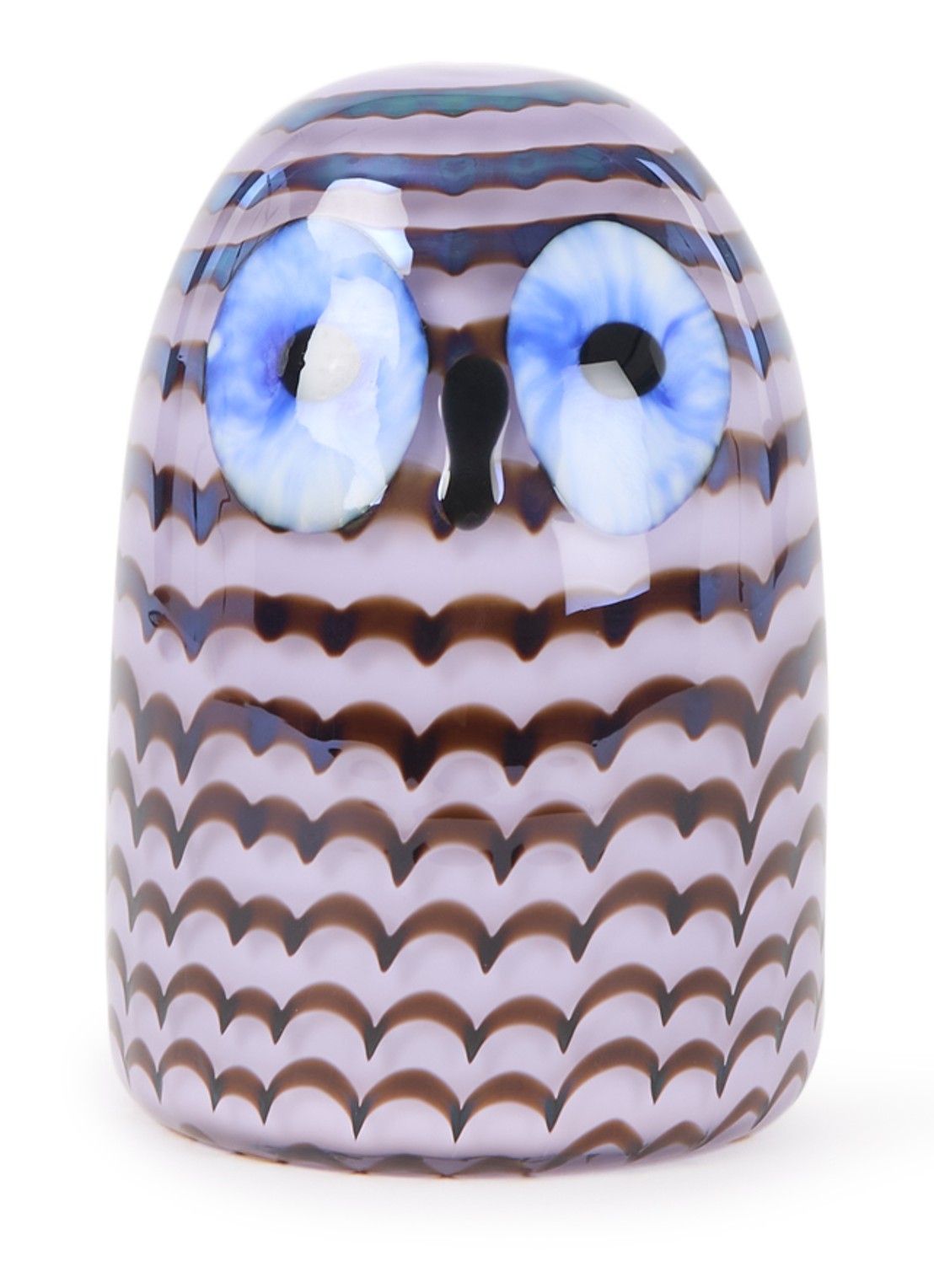 Iittala Owlet vogel van glas 10,5 cm - voorkant lila
