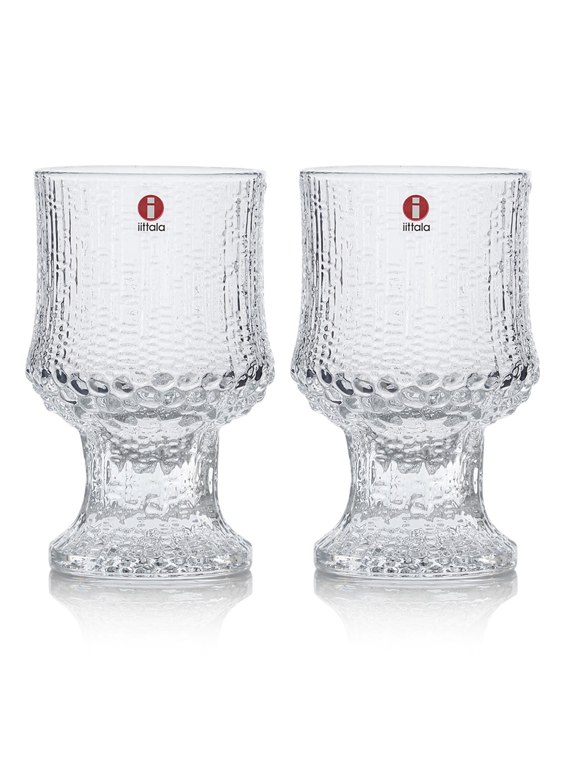 Iittala Rode wijnglas 23 cl set van 2 - voorkant transparant