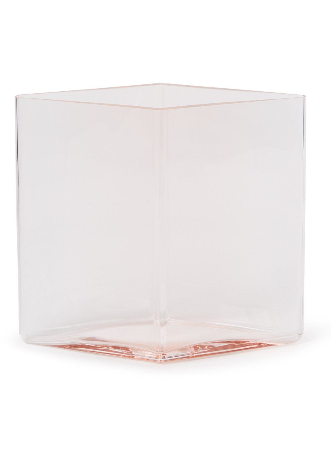 Iittala Ruutu vaas 18 cm - voorkant zalmroze