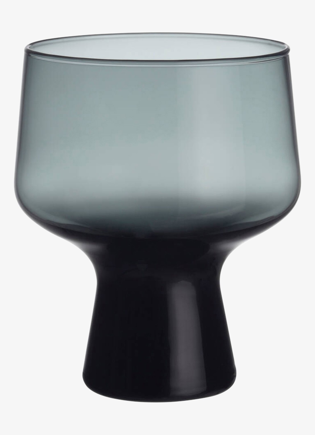 Iittala Solare bokaal 29 cl staalgrijs set van 2 - voorkant donkergrijs