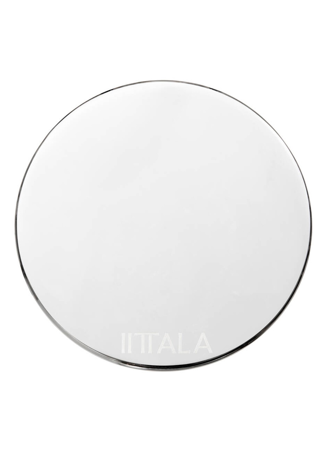 Iittala Stalen onderzetter 9 cm set van 2 - voorkant zilver