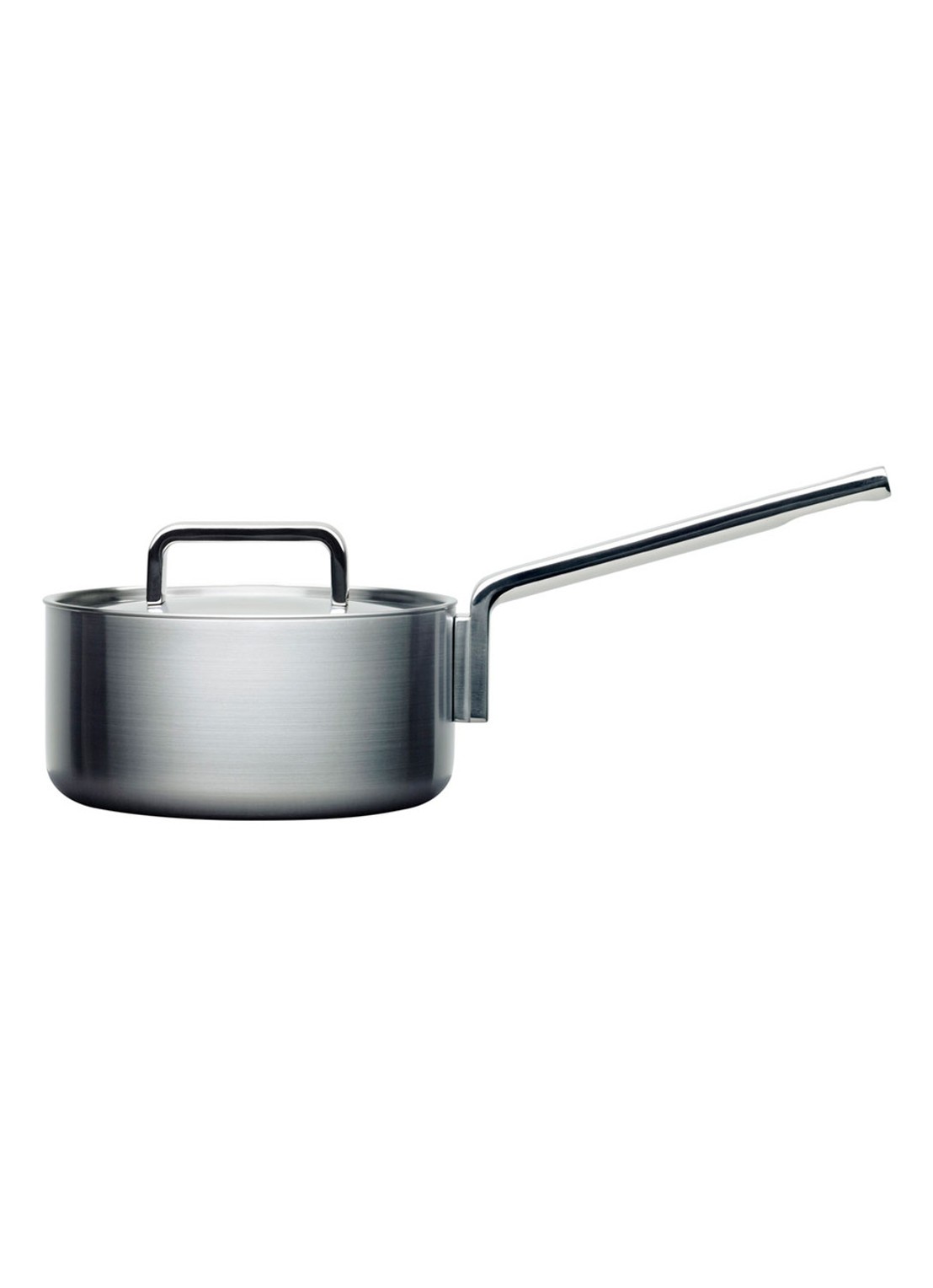 Iittala Steelpan met deksel 18 cm - voorkant zilver