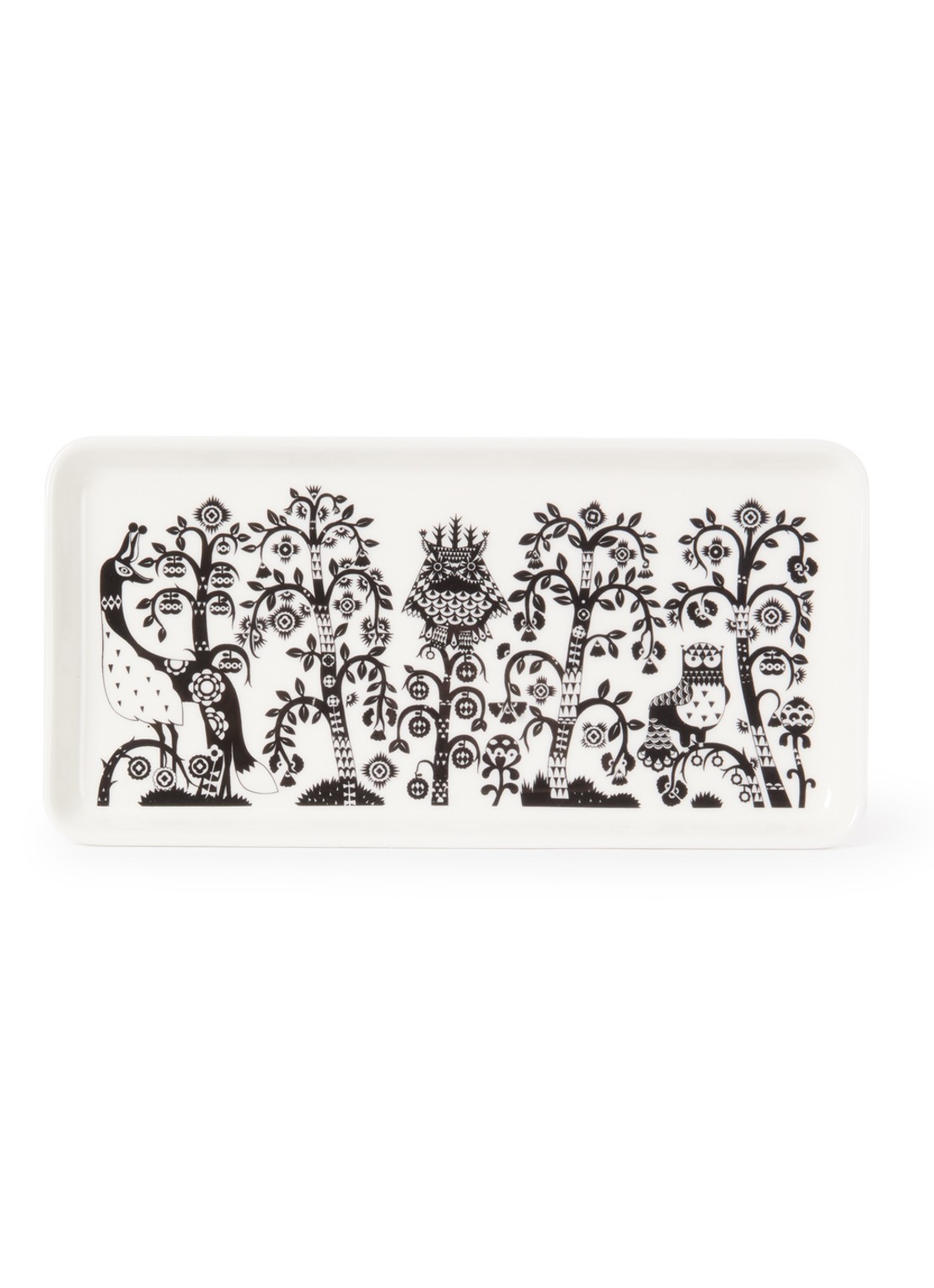 Iittala Taika serveerschaal 24 cm - voorkant zwart