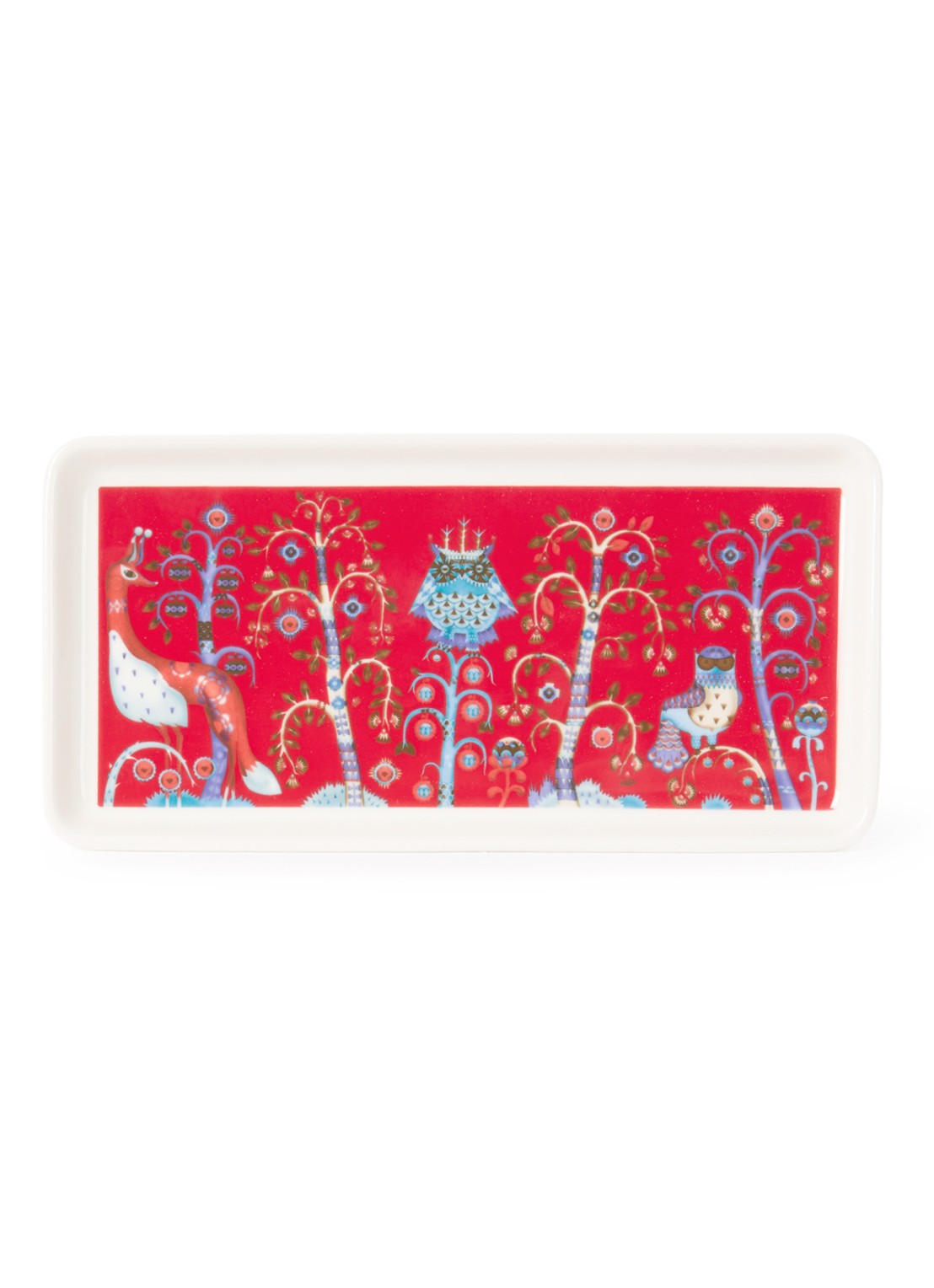 Iittala Taika serveerschaal 24 cm - voorkant 2 rood