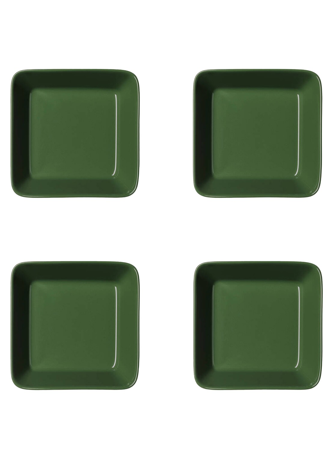 Iittala Teema schaal 12 cm set van 4 - voorkant groen