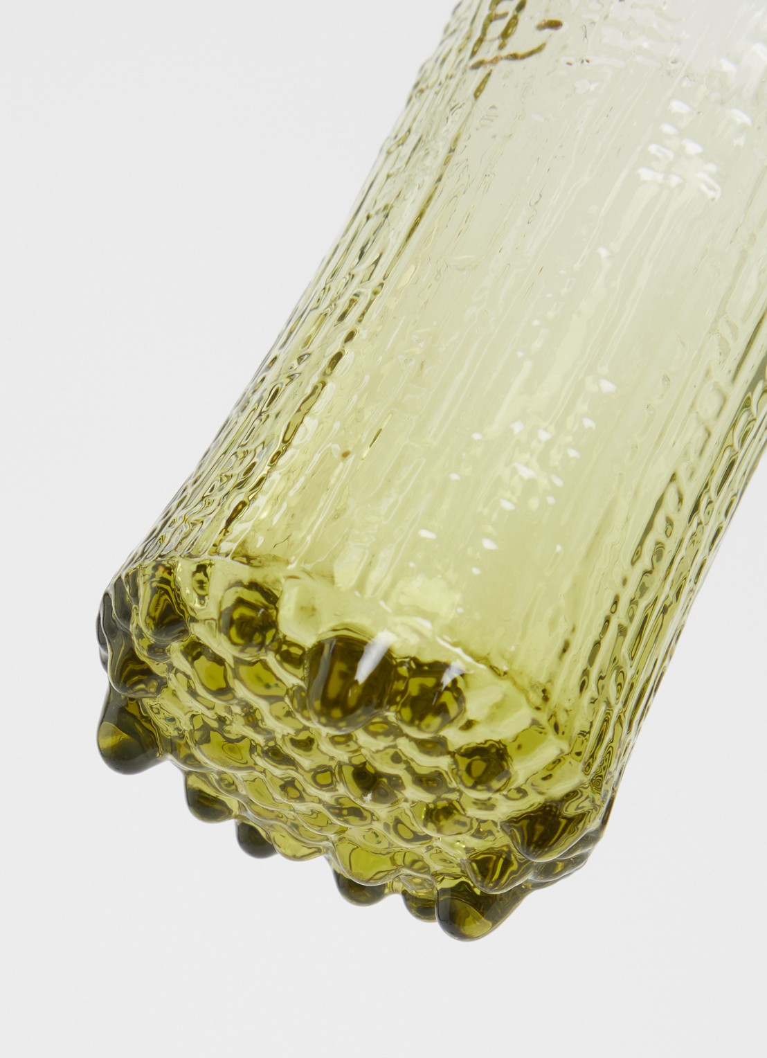 Iittala Ultima Thule champagneglas 18 cl set van 2 - voorkant 2 mosgroen