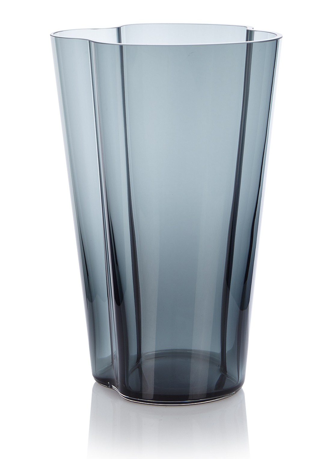 Iittala Vaas 22 cm - voorkant donkergrijs