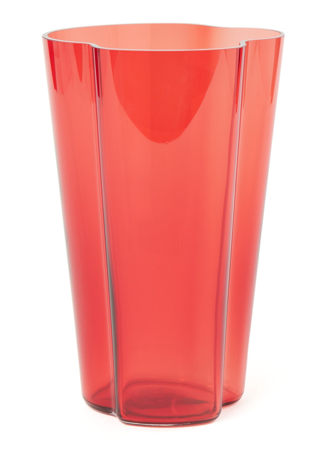 Iittala Vaas 22 cm - voorkant cranberryrood