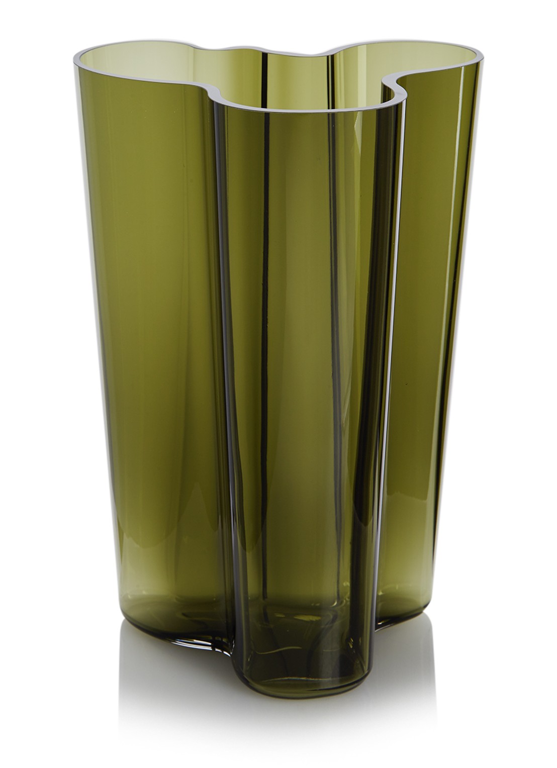 Iittala Vaas 25 cm - voorkant mosgroen