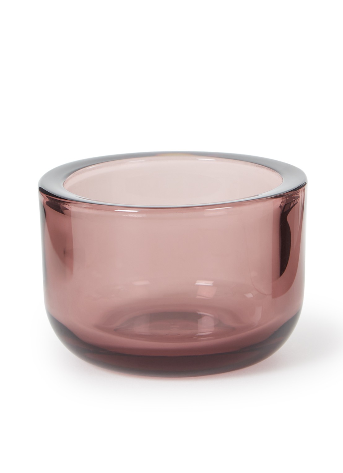 Iittala Valkea waxinelichthouder 6 cm - voorkant bordeauxrood