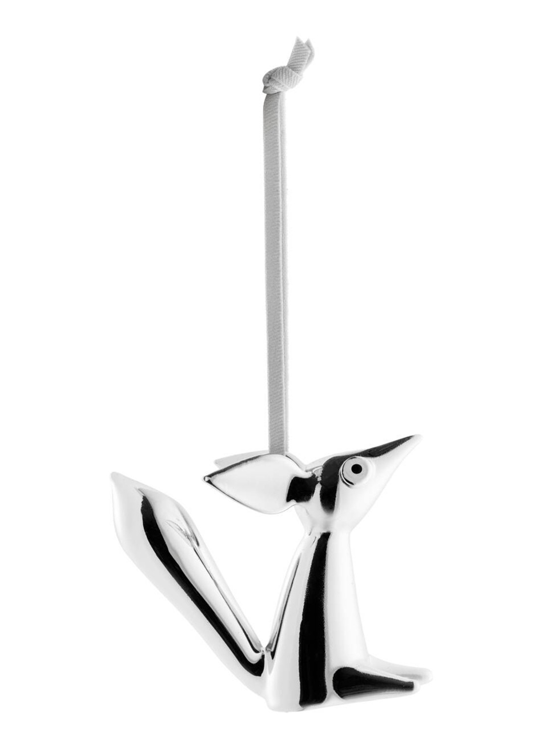 Iittala Vulpes kersthanger 8 cm  - voorkant 2 zilver