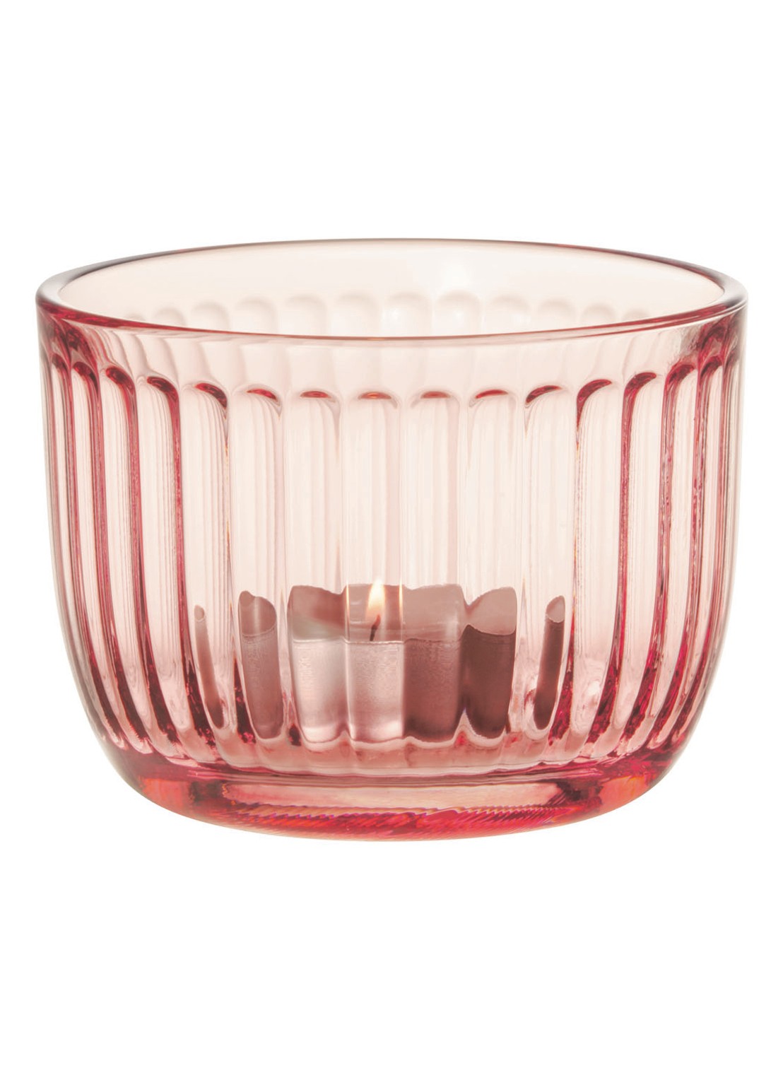 Iittala Waxinelichthouder 7 cm  - voorkant zalmroze