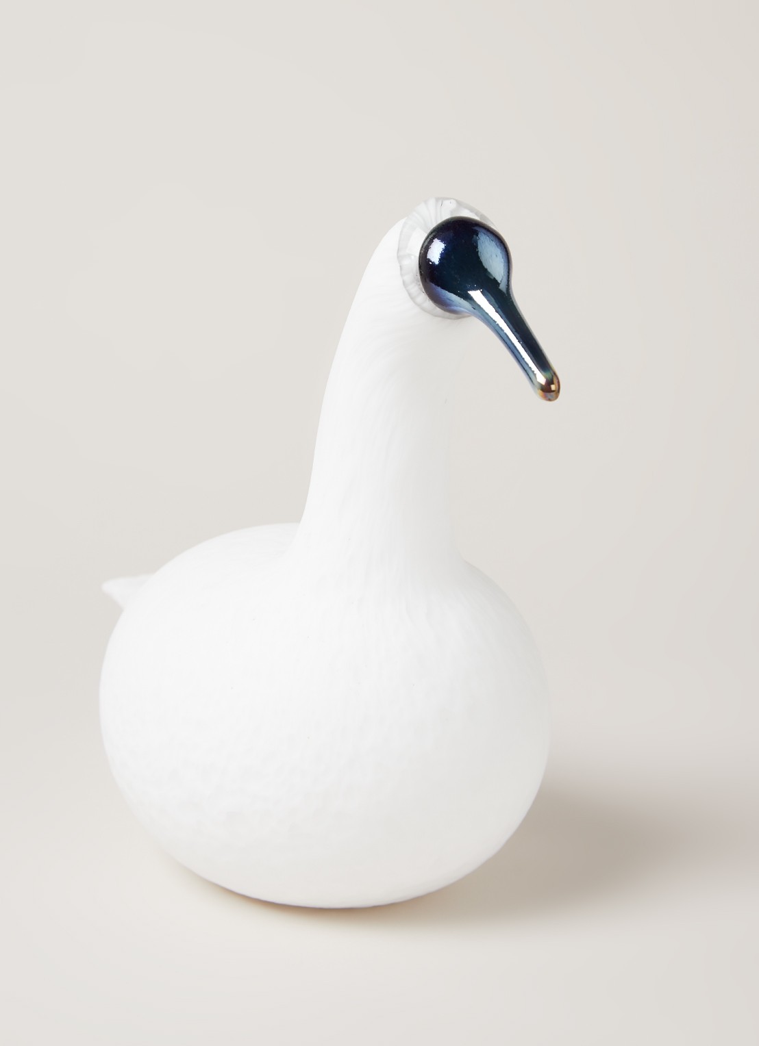 Iittala Zingende Zwaan van glas 28 cm - detail 3 wit