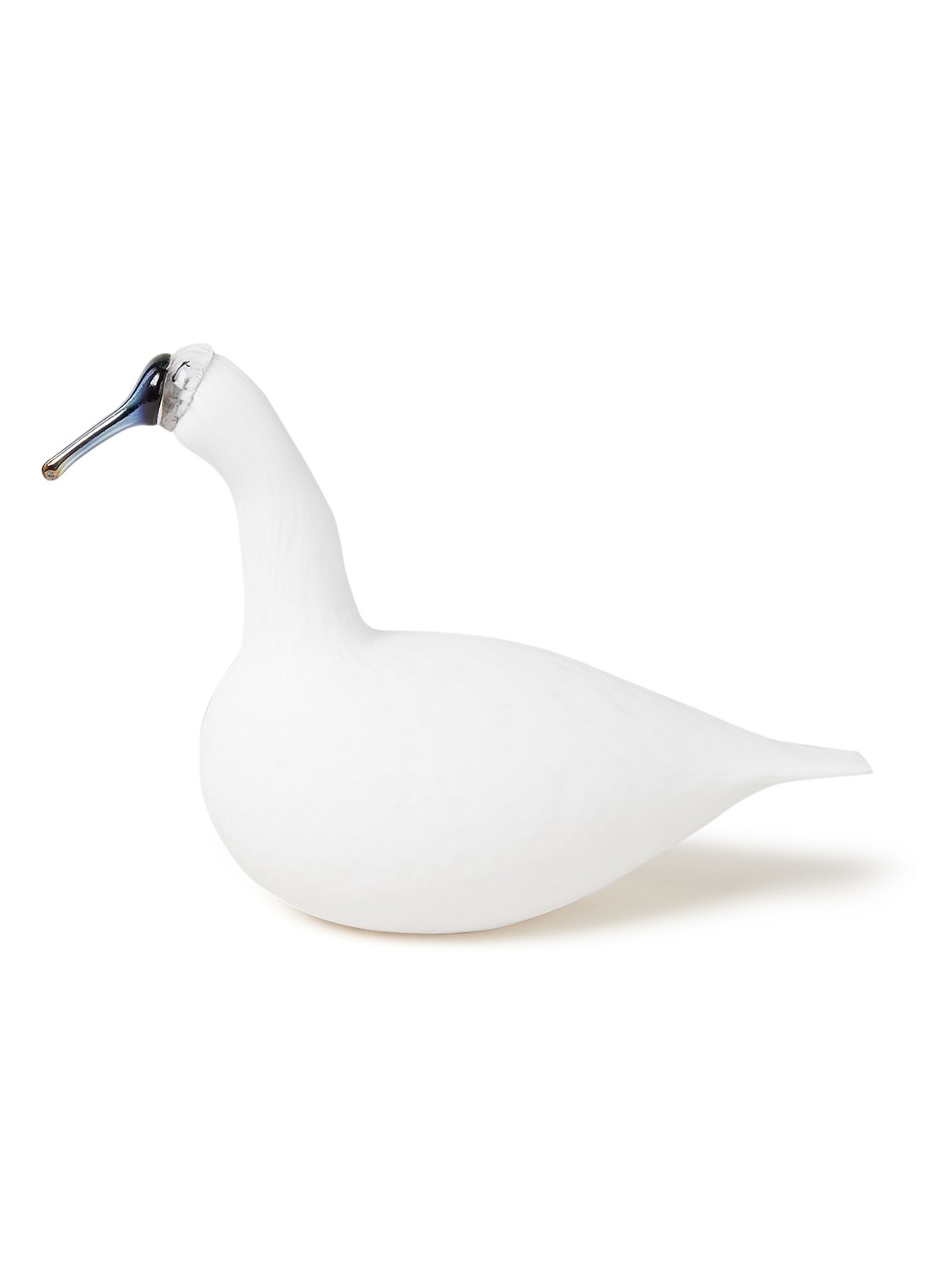 Iittala Zingende Zwaan van glas 28 cm - voorkant wit