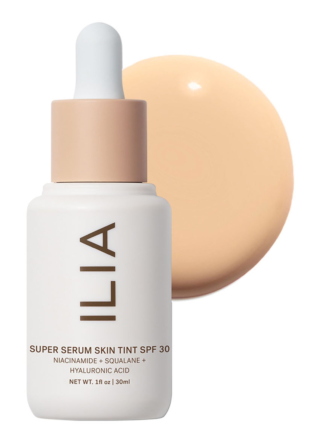 ILIA Beauty Super Serum Skin Tint Broad Spectrum SPF30 - getint serum - voorkant balos - st3