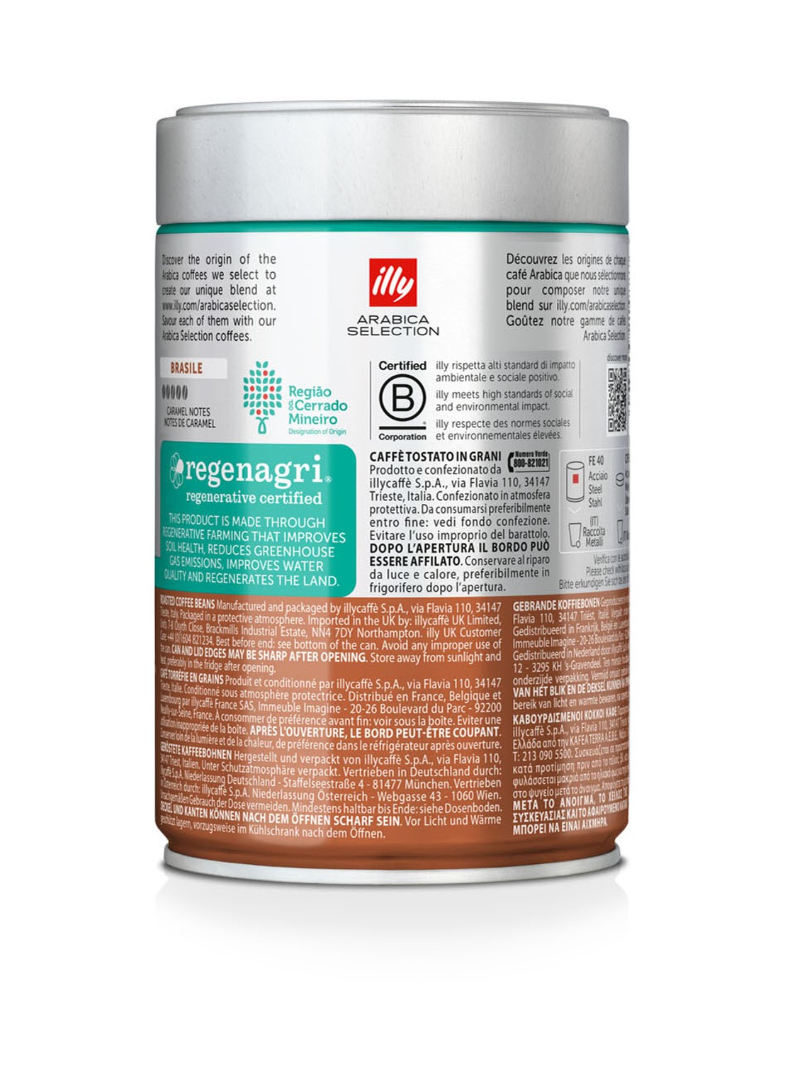 illy Arabica Selection Brazilië Cerrado Mineiro koffiebonen 250 gram - voorkant 2 undefined