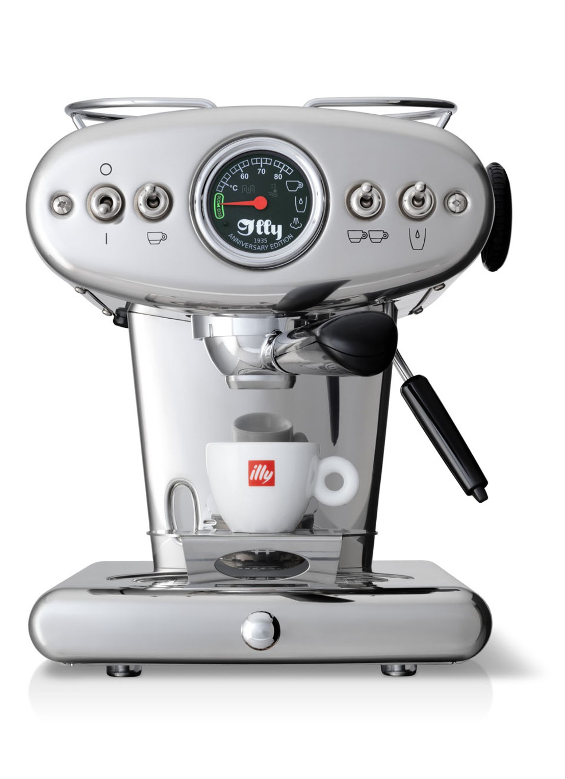 illy FrancisFrancis X1 Anniversary ESE & Ground espressomachine - detail 3 zilver