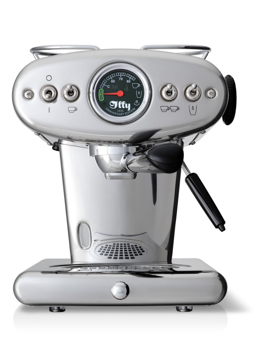 illy FrancisFrancis X1 Anniversary ESE & Ground espressomachine - voorkant 4 zilver