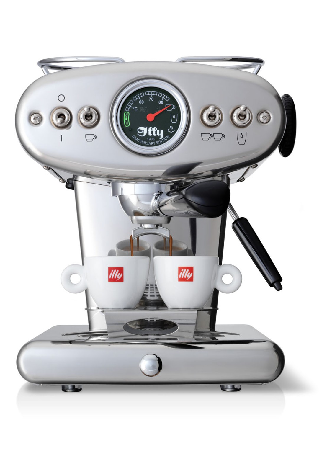 illy FrancisFrancis X1 Anniversary ESE & Ground espressomachine - voorkant 5 zilver
