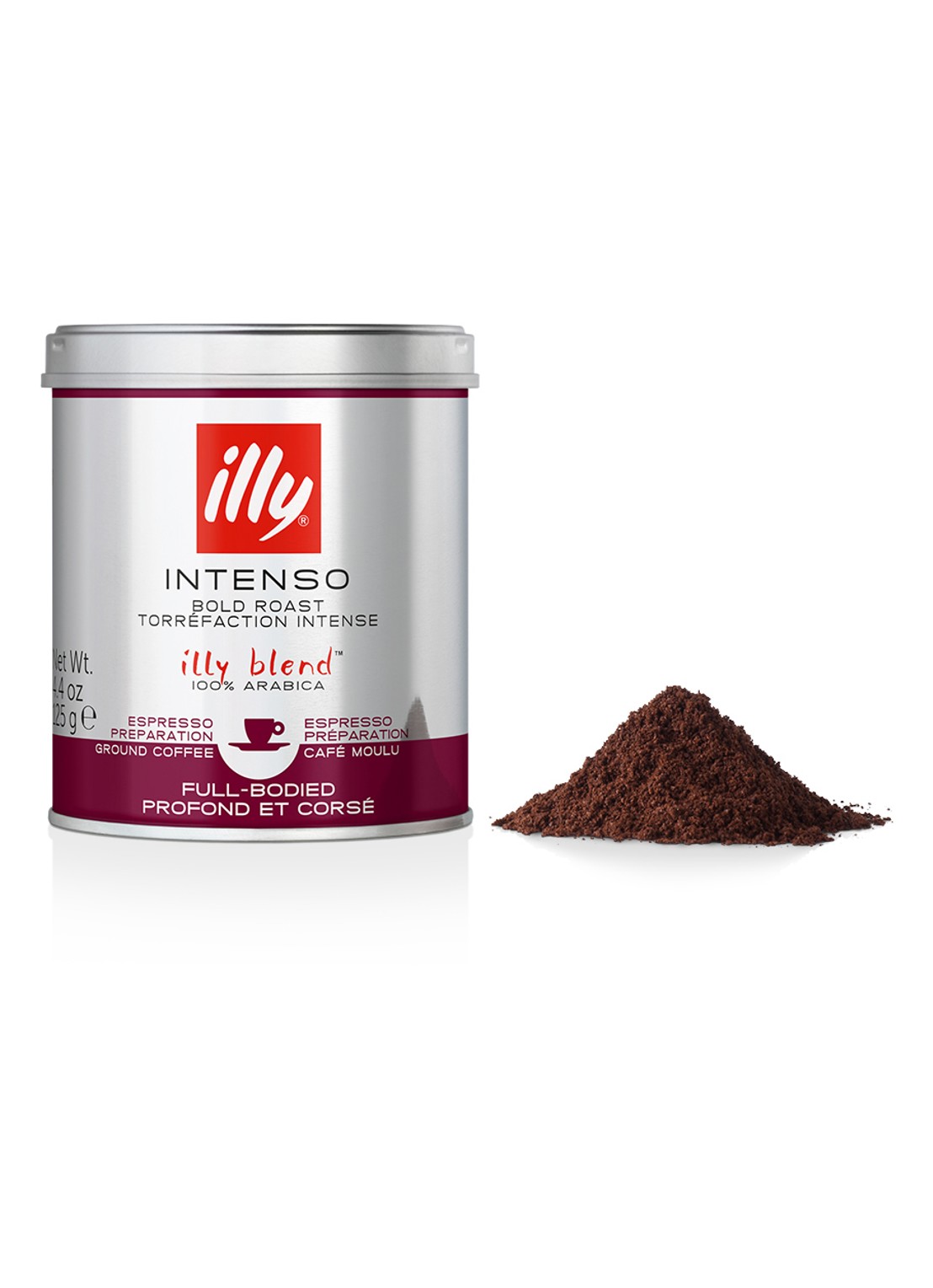 illy Intenso gemalen koffie 125 gram - voorkant undefined