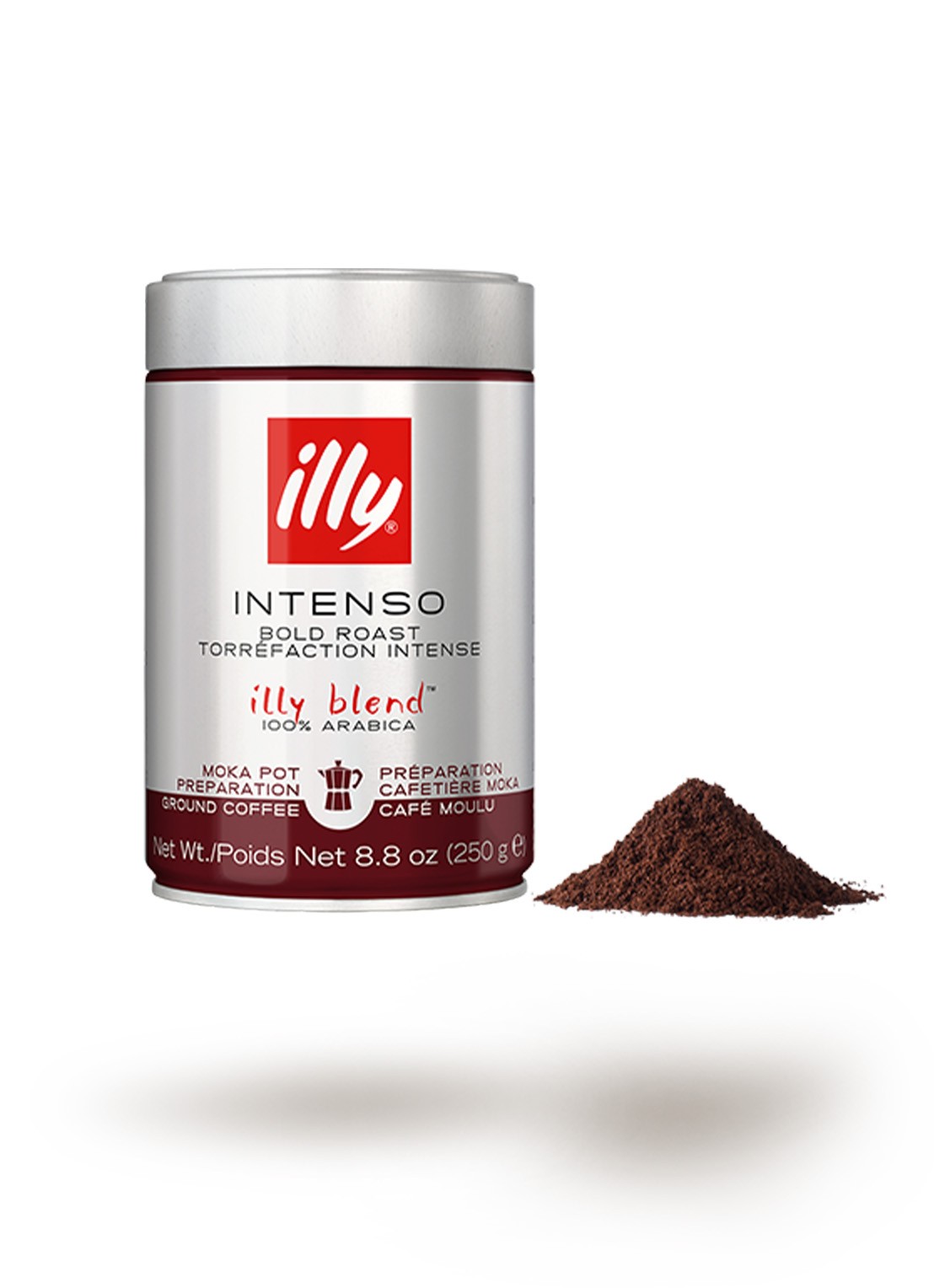 illy Moka Intenso gemalen koffie 250 gram - achterkant 3 undefined