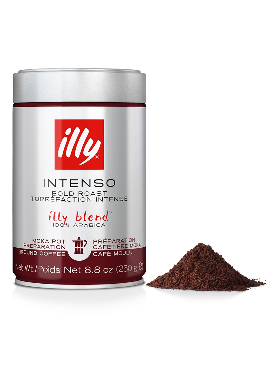 illy Moka Intenso gemalen koffie 250 gram - voorkant undefined