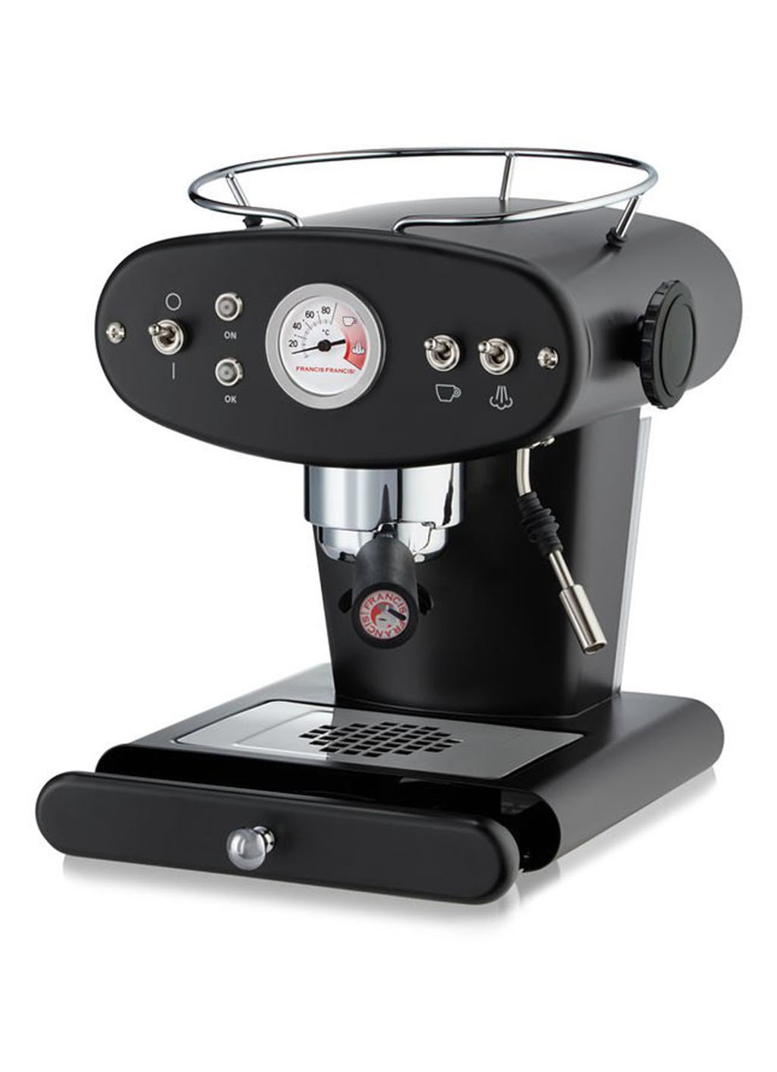 illy X1 Francis Francis Ground espressomachine 1 liter - detail 4 zwart