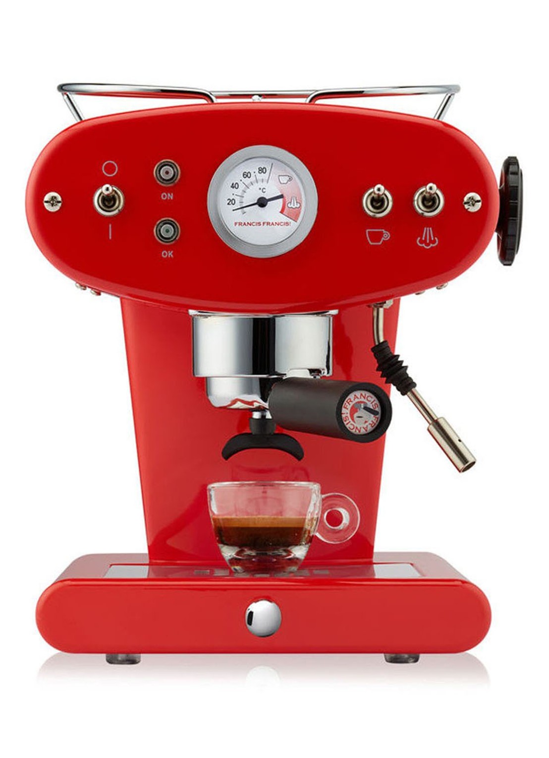 illy X1 Iperespresso espressomachine 6335 - voorkant 5 rood