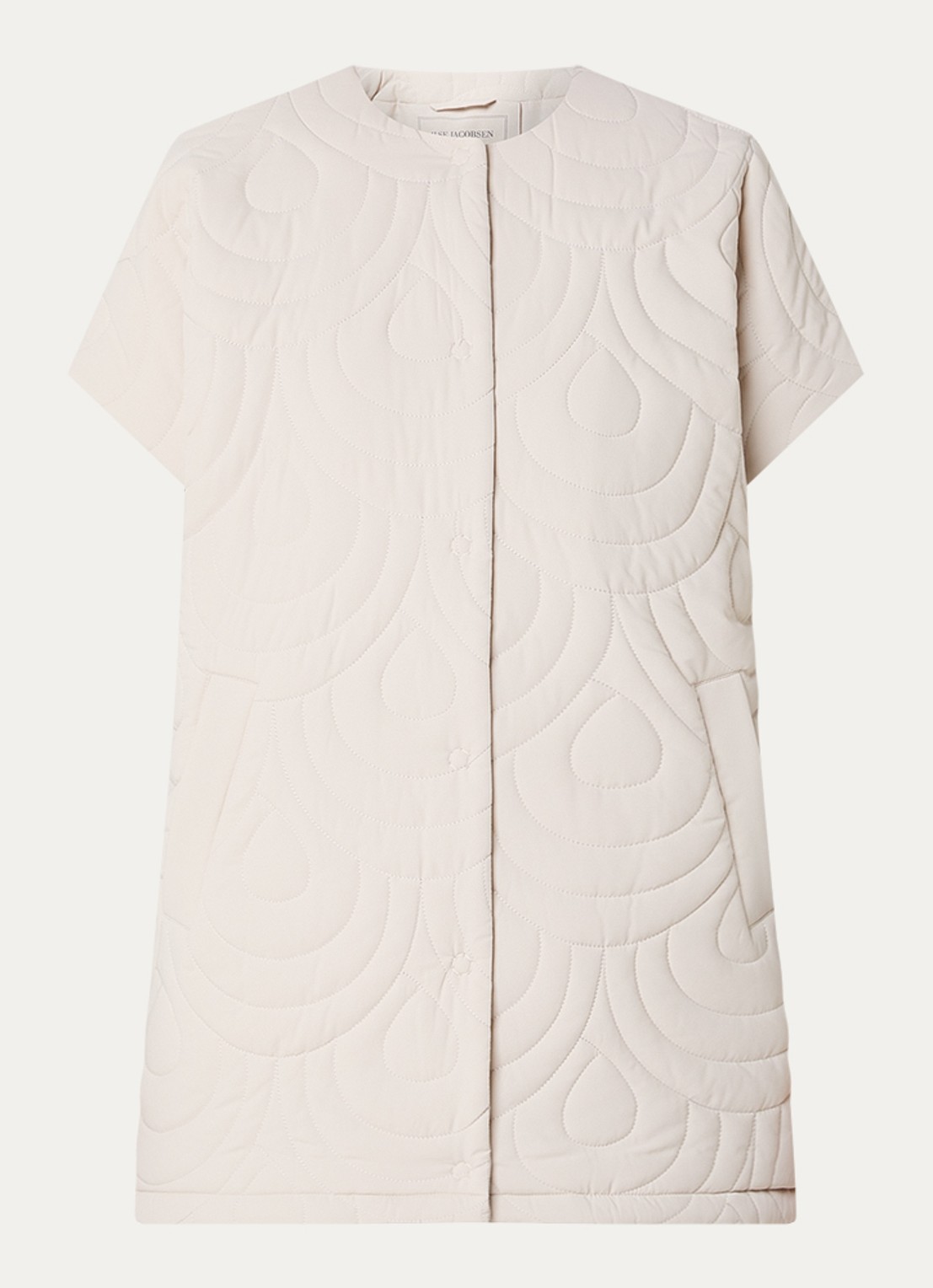 Ilse Jacobsen Blossom bodywarmer met quilt patroon - voorkant 2 creme