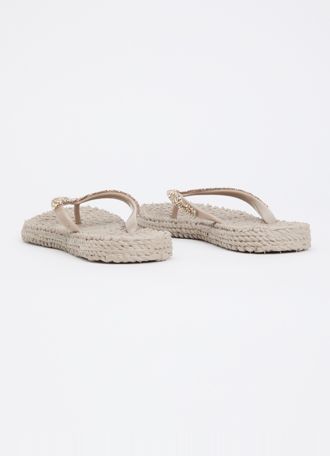 Ilse Jacobsen Cheerful slipper met strass - achterkant 5 taupe