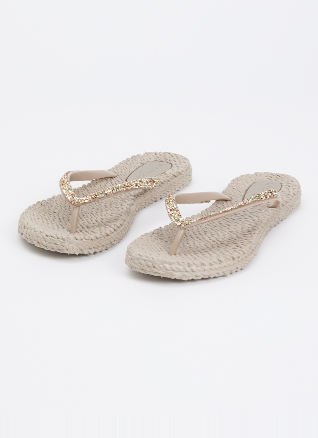Ilse Jacobsen Cheerful slipper met strass - detail 2 taupe