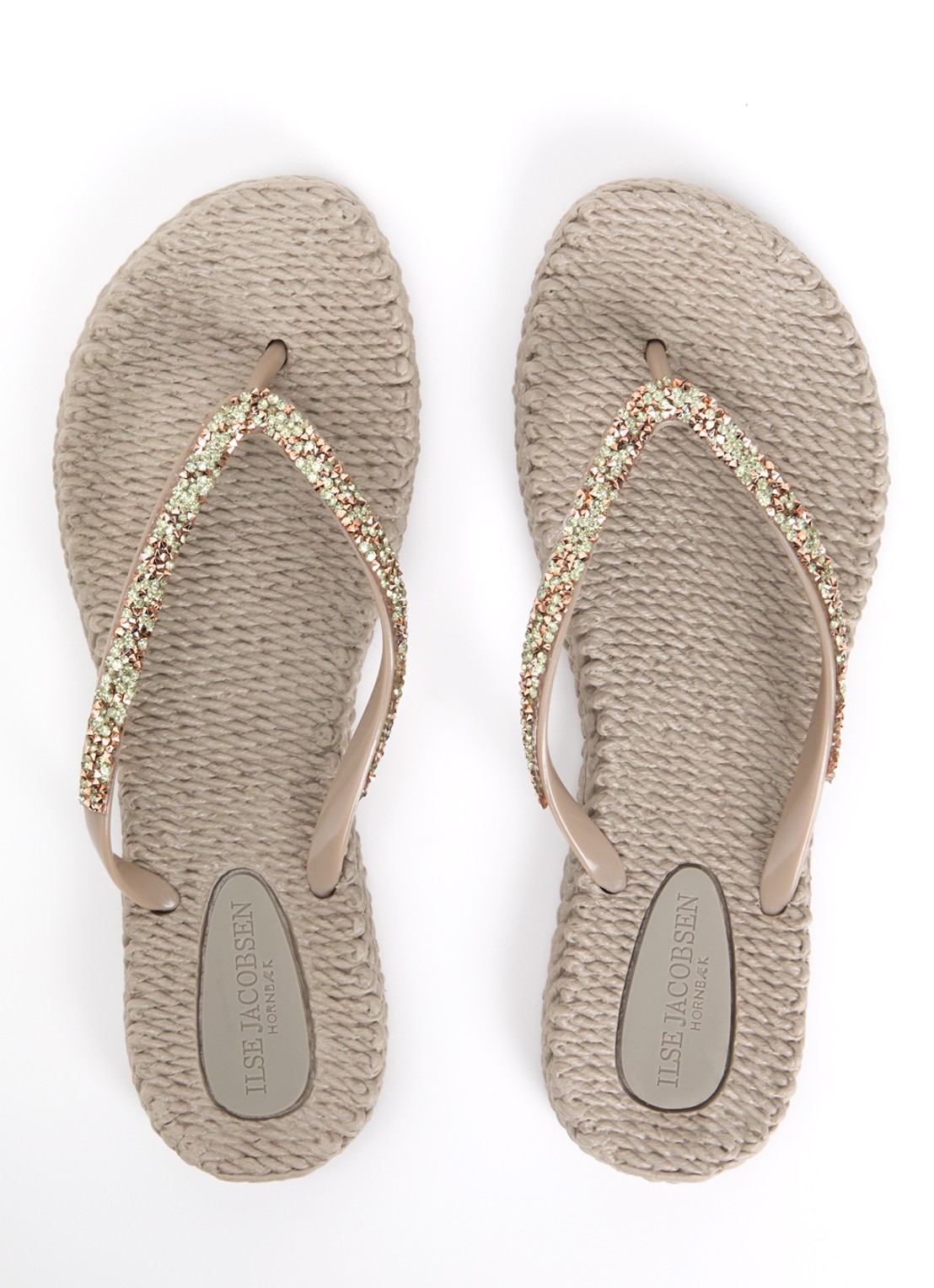 Ilse Jacobsen Cheerful slipper met strass - detail 3 taupe