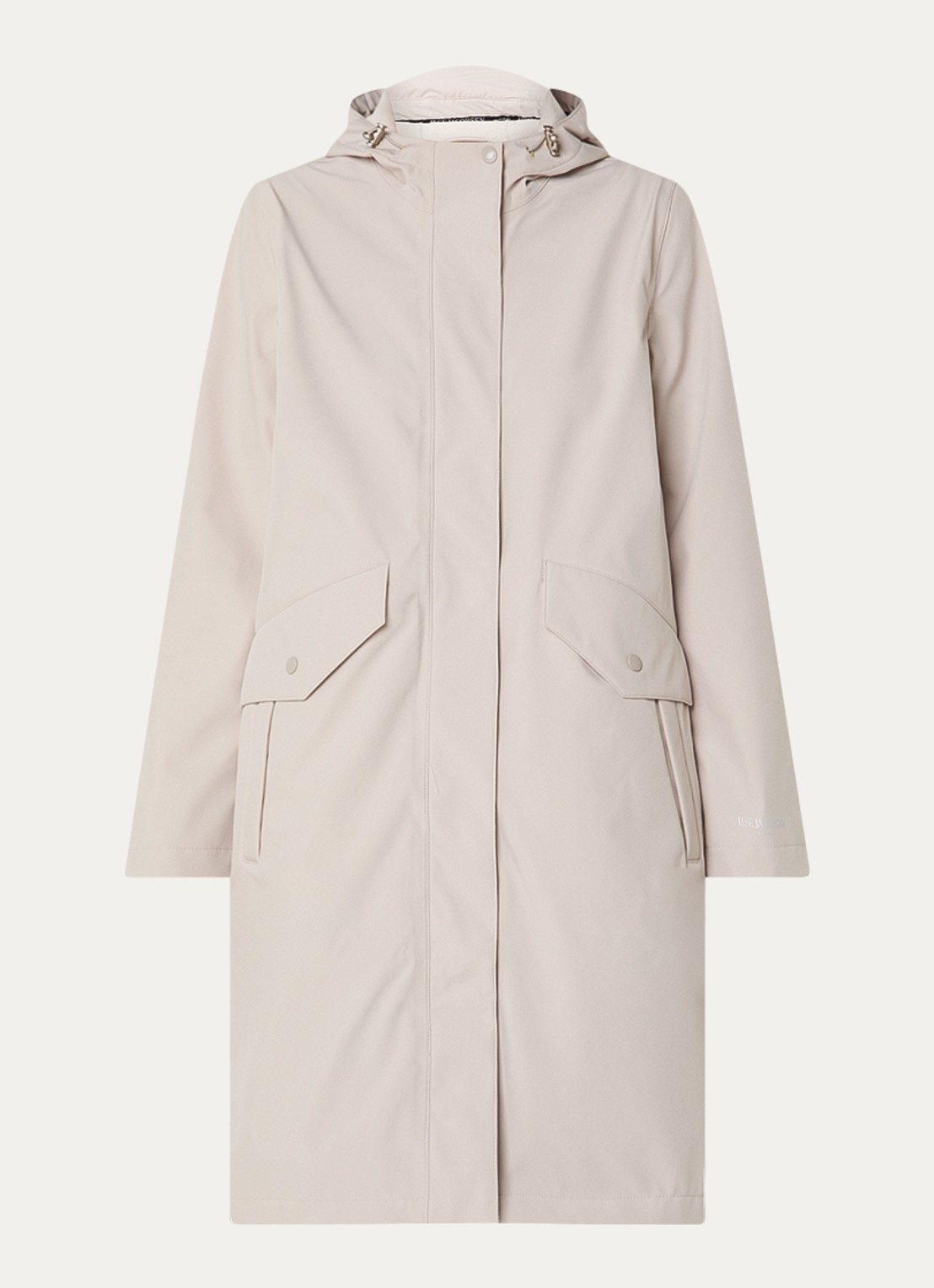 Ilse Jacobsen Daybreak softshell regenjas met klepzakken - voorkant 3 beige