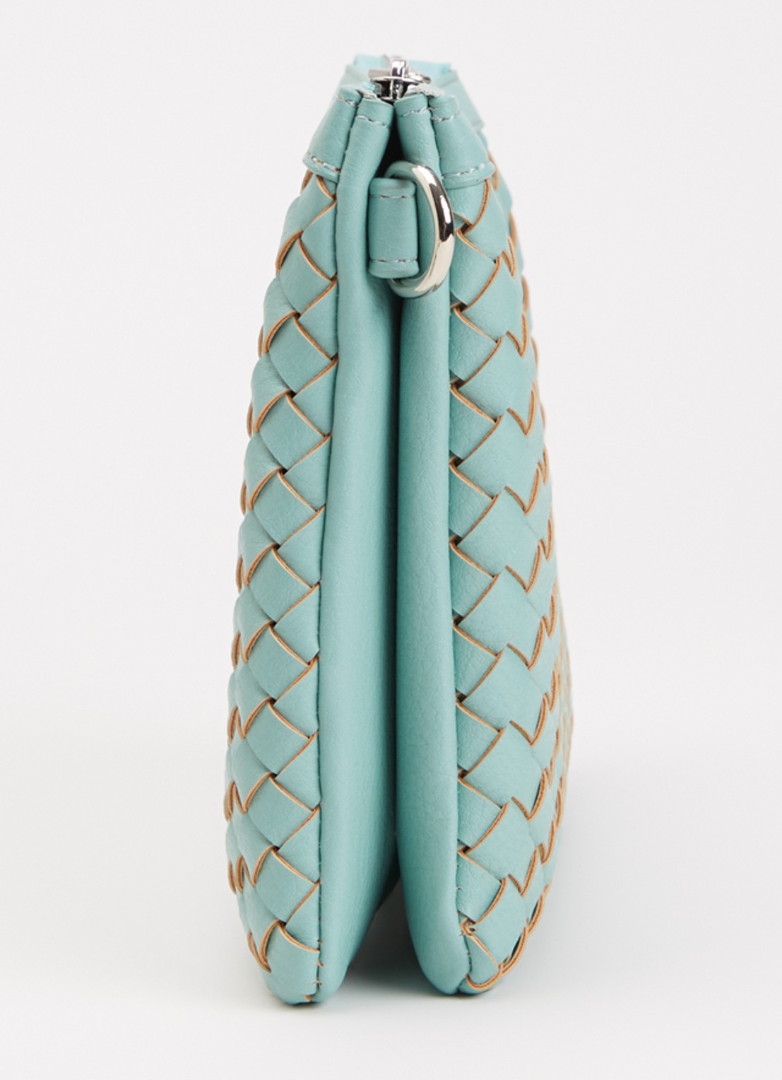 Ilse Jacobsen Gevlochten clutch met afneembare schouderriem - detail 2 mint