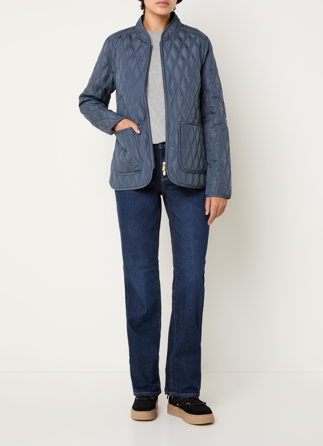 Ilse Jacobsen Jack met quiltpatroon - voorkant 2 indigo