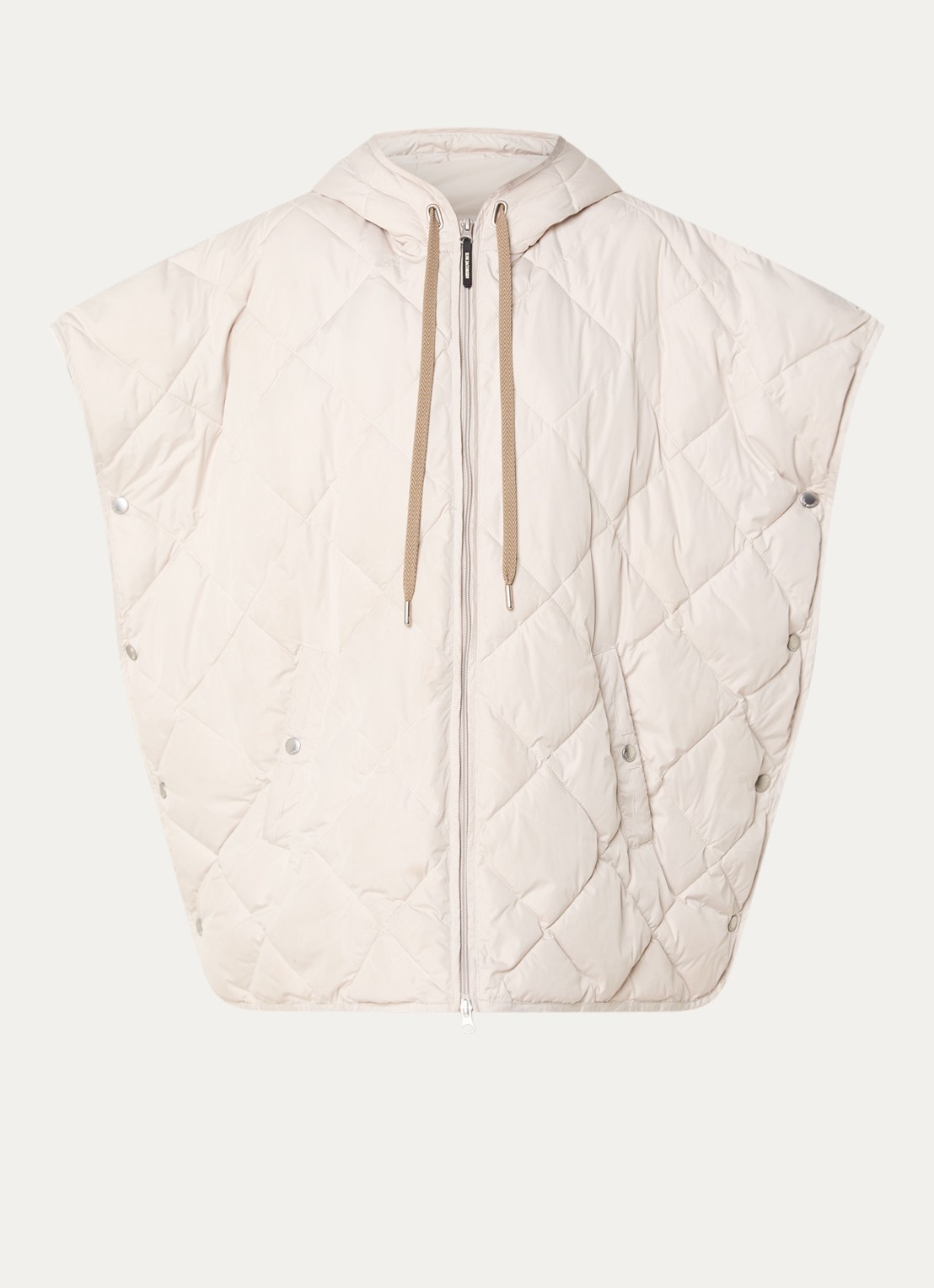 Ilse Jacobsen Longline jack met quiltpatroon - voorkant 2 gebroken wit