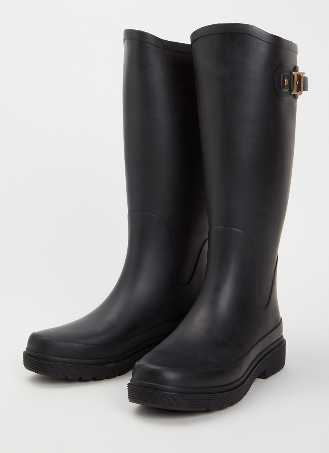 Ilse Jacobsen Neo regenlaars met gespdetail - detail 2 zwart