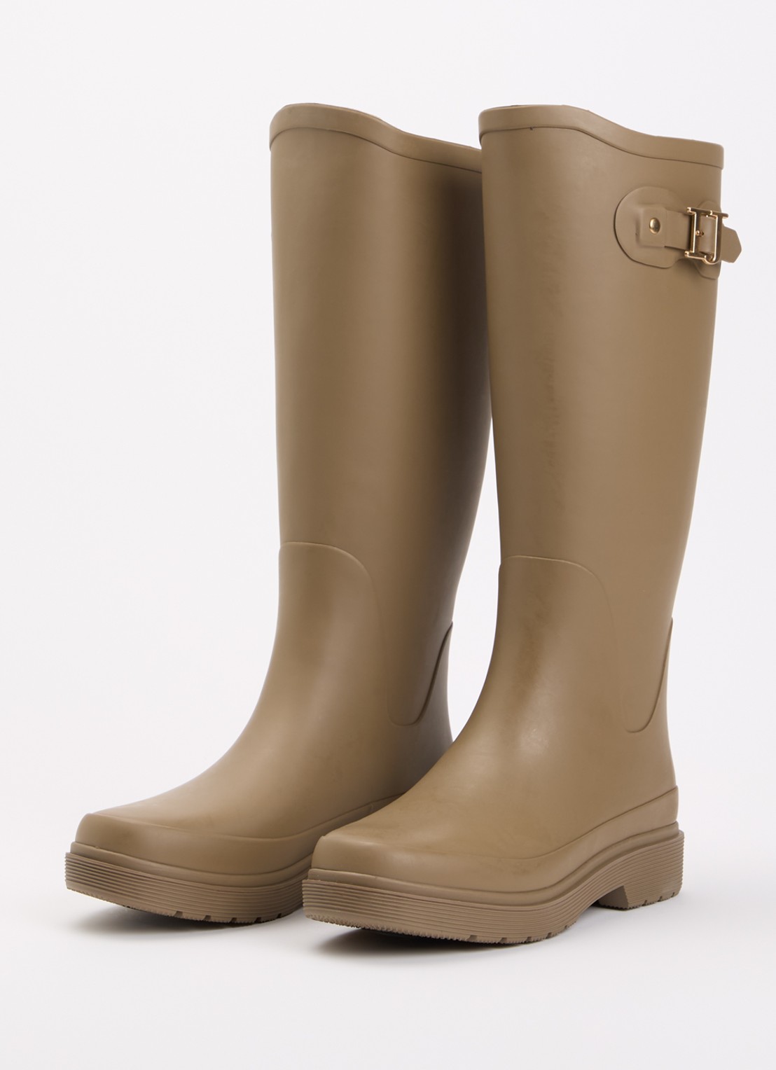 Ilse Jacobsen Neo regenlaars met gespdetail - detail 2 donkerbeige
