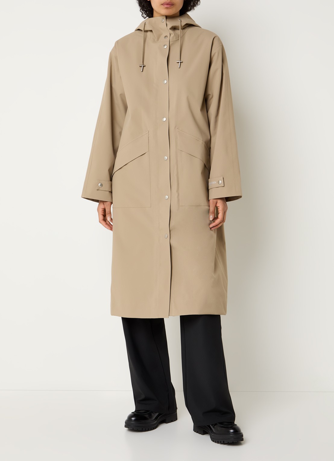 Ilse Jacobsen Parka met klepzakken - detail 4 beige