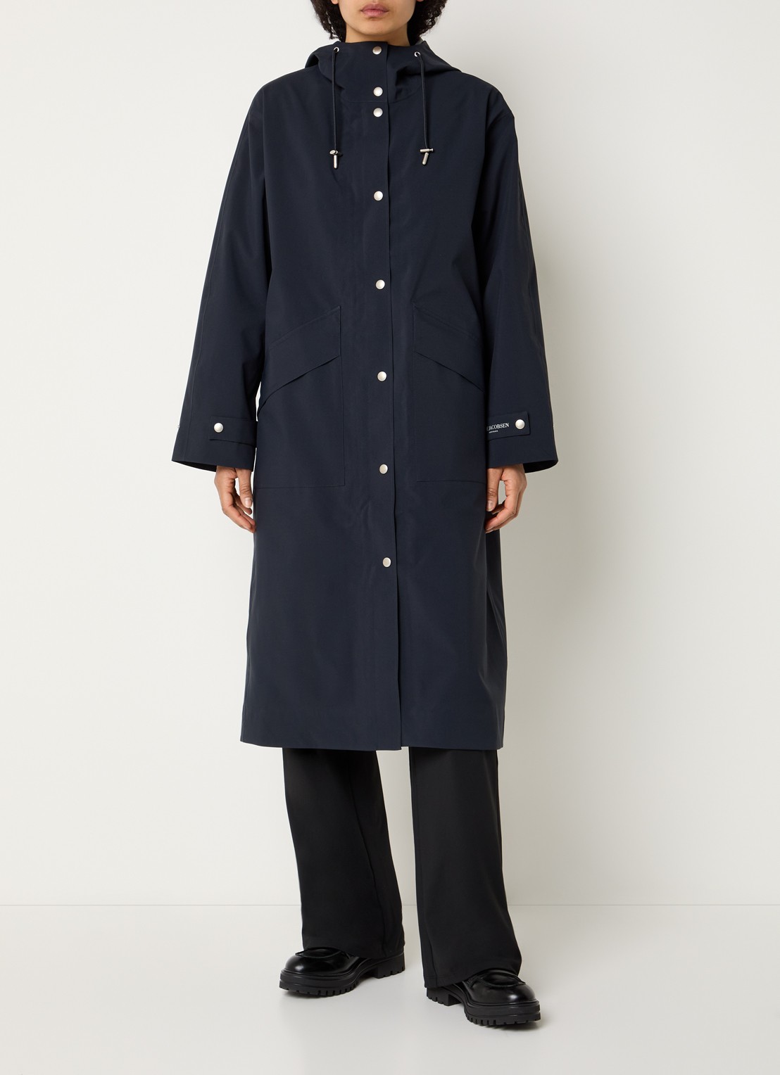 Ilse Jacobsen Parka met klepzakken - detail 4 indigo