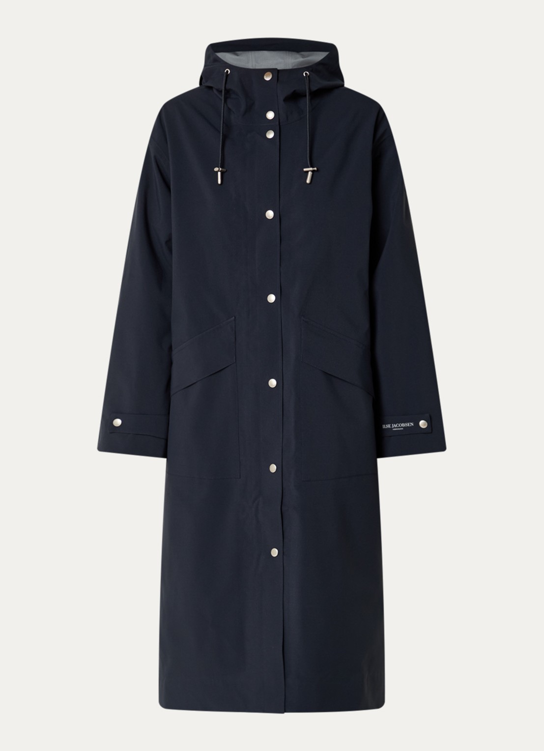 Ilse Jacobsen Parka met klepzakken - voorkant indigo