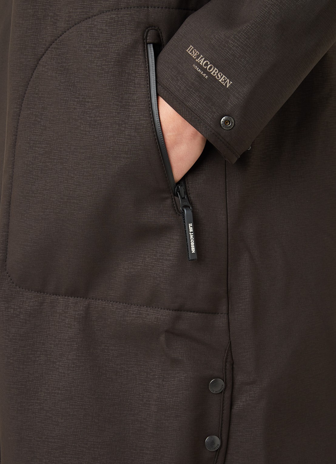 Ilse Jacobsen RAINCOAT Black - detail 5 zwart