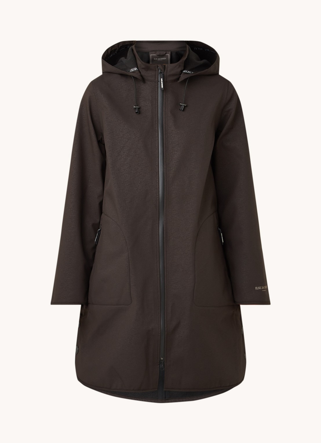 Ilse Jacobsen RAINCOAT Black - voorkant zwart