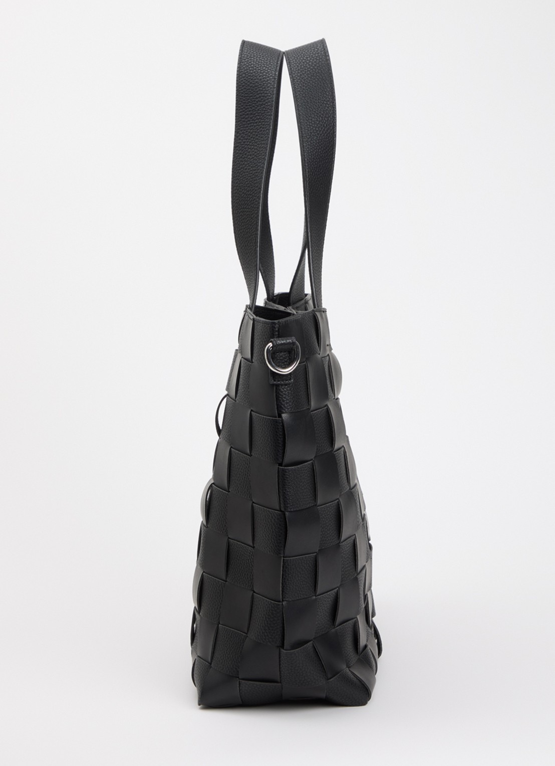 Ilse Jacobsen Shopper met gevlochten detail - detail 4 zwart